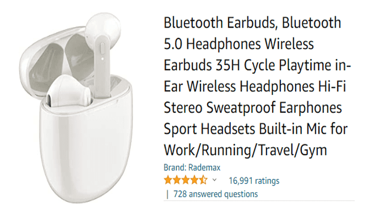 Bluetooth Earbuds, Bluetooth 5.0 Headphones Wireless