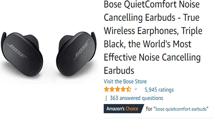 Bose QuietComfort Noise Cancelling Earbuds - True Wireless Earphones