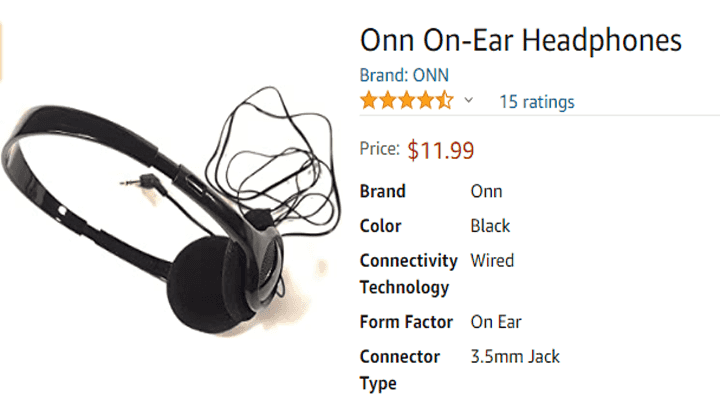 Onn On-Ear Headphones